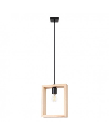 Lampa wisząca ARIES naturalne drewno Sollux SL.1310