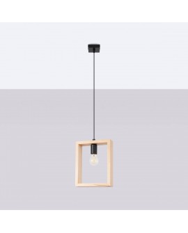 Lampa wisząca ARIES naturalne drewno Sollux SL.1310