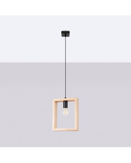 Lampa wisząca ARIES naturalne drewno Sollux SL.1310