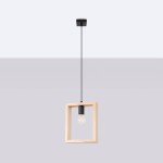 Lampa wisząca ARIES naturalne drewno Sollux SL.1310