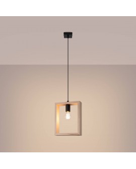 Lampa wisząca ARIES naturalne drewno Sollux SL.1310