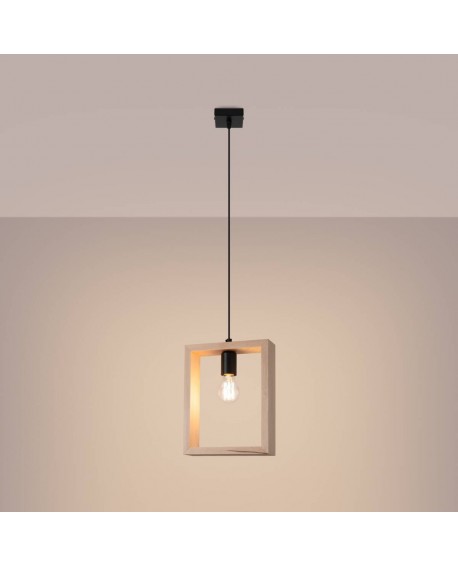 Lampa wisząca ARIES naturalne drewno Sollux SL.1310