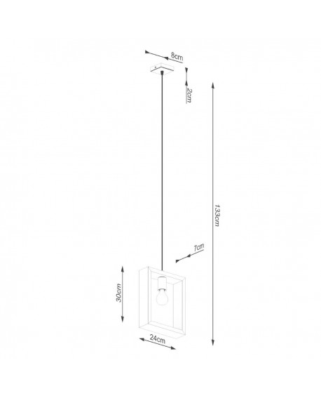 Lampa wisząca ARIES naturalne drewno Sollux SL.1310