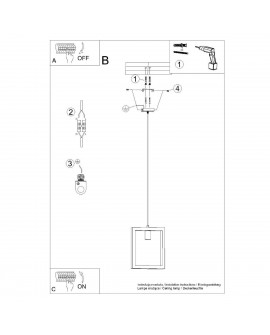 Lampa wisząca ARIES naturalne drewno Sollux SL.1310