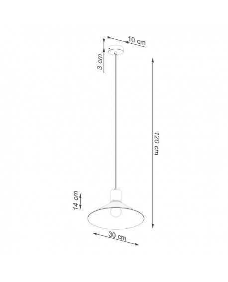 Lampa wisząca JAGA biała Sollux SL.1319