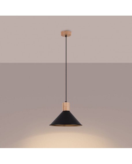 Lampa wisząca JAGA czarna Sollux SL.1320