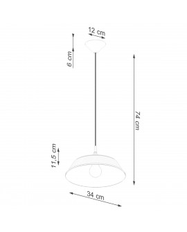 Lampa wisząca FRIKA biała Sollux SL.1327