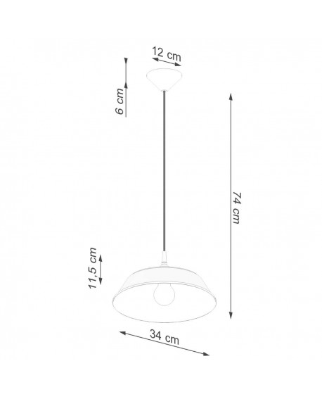 Lampa wisząca FRIKA biała Sollux SL.1327