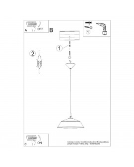 Lampa wisząca FRIKA biała Sollux SL.1327