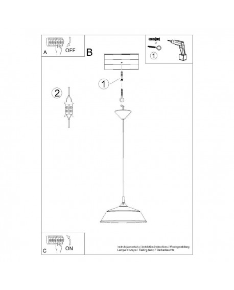 Lampa wisząca FRIKA biała Sollux SL.1327