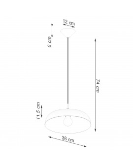 Lampa wisząca GINA biała Sollux SL.1329