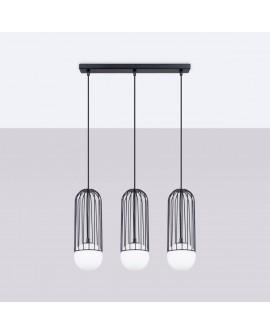 Lampa wisząca BRINA 3L czarna Sollux SL.1334