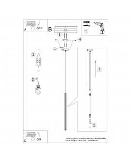 Lampa wisząca ARCHE 1 biała Sollux SL.1337