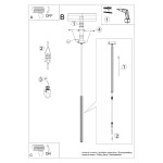 Lampa wisząca ARCHE 1 złota Sollux SL.1339