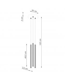 Lampa wisząca ARCHE 3P biała Sollux SL.1340