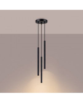 Lampa wisząca ARCHE 3P czarna Sollux SL.1341