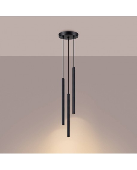 Lampa wisząca ARCHE 3P czarna Sollux SL.1341