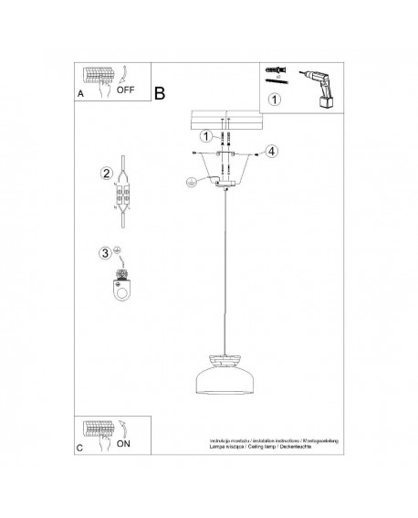 Lampa wisząca MARION biała Sollux SL.1350