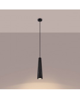 Lampa wisząca ELECTRA czarna beton Sollux SL.1355