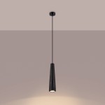 Lampa wisząca ELECTRA czarna beton Sollux SL.1355