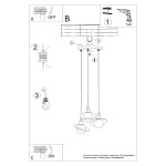 Lampa wisząca HYPERION 3P biały Sollux SL.1357