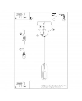 Lampa wisząca NICUS 1 biała Sollux SL.1360