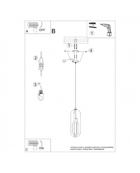 Lampa wisząca NICUS 1 biała Sollux SL.1360