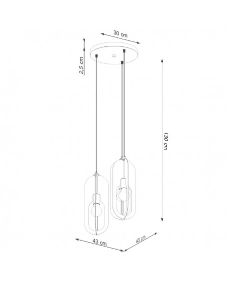 Lampa wisząca NICUS 3P biała Sollux SL.1361