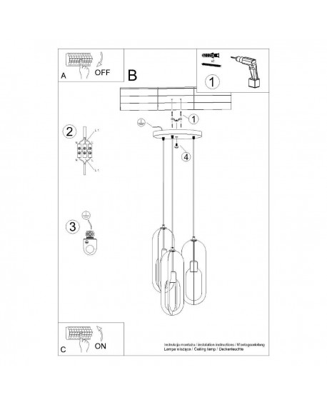 Lampa wisząca NICUS 3P biała Sollux SL.1361