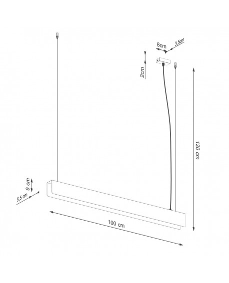 Lampa wisząca SPARK biała Sollux SL.1394