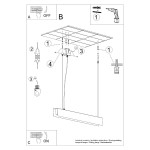 Lampa wisząca SPARK biała Sollux SL.1394