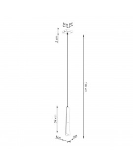 Lampa wisząca PRYSM 1 biała Sollux SL.1397