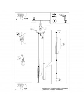 Lampa wisząca PRYSM 3P biała Sollux SL.1398