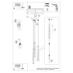 Lampa wisząca PRYSM 3P biała Sollux SL.1398