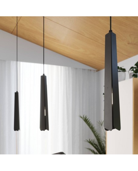 Lampa wisząca PRYSM 1 czarna Sollux SL.1400