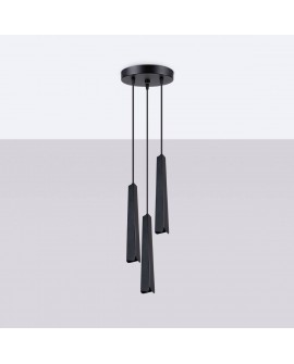 Lampa wisząca PRYSM 3P czarna Sollux SL.1401