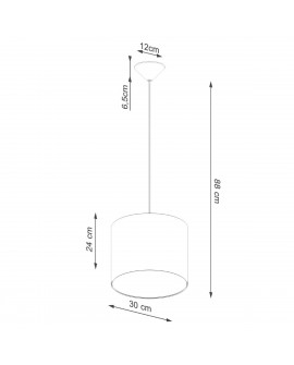 Lampa wisząca NOVA 30 biała Sollux SL.1403