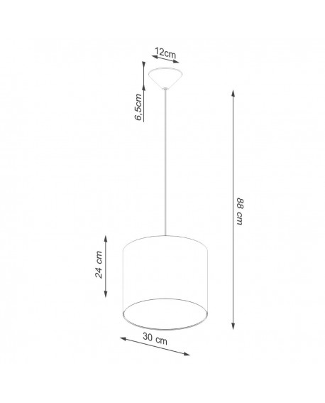 Lampa wisząca NOVA 30 biała Sollux SL.1403