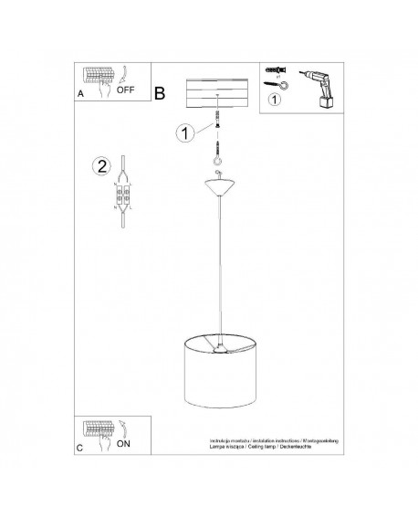 Lampa wisząca NOVA 30 biała Sollux SL.1403