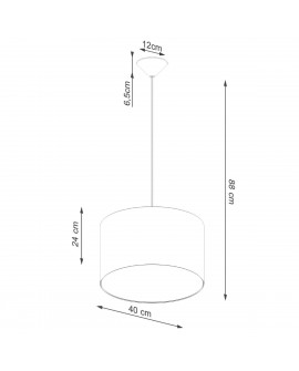 Lampa wisząca NOVA 40 biała Sollux SL.1404