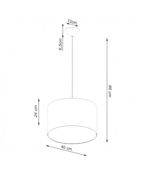 Lampa wisząca NOVA 40 biała Sollux SL.1404