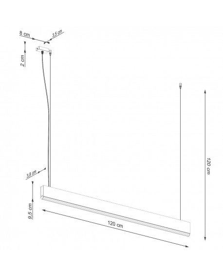 Lampa wisząca LYKKE 120 LED 4000K Sollux TH.323