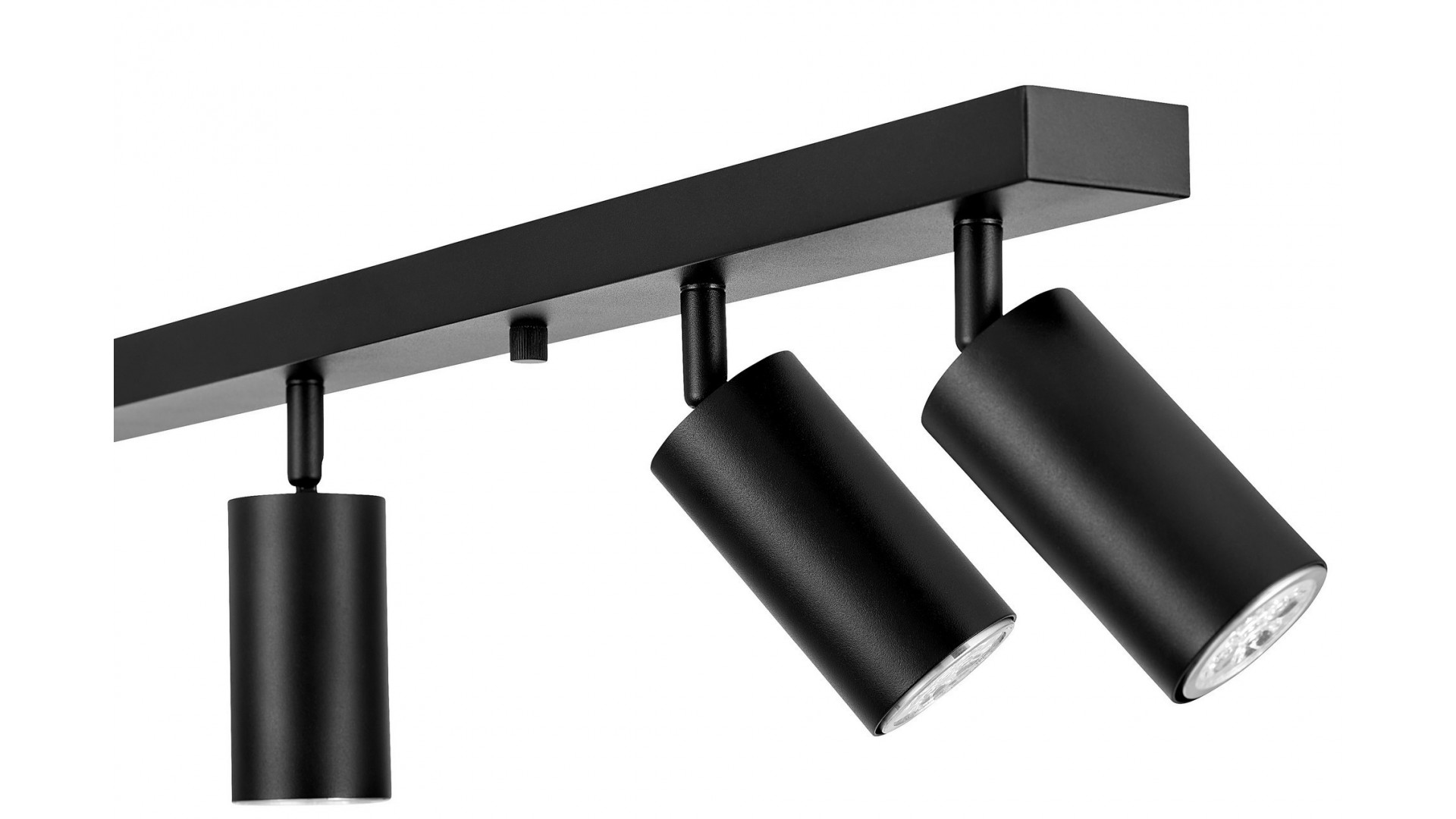 lampa spot czarna neo w6, sześć kierunkowych źródeł światła w minimalistycznej formie