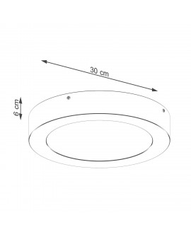 Plafon ONYX 30 czarny LED 3000K Sollux SL.1242