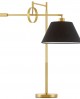 LAMPA NOCNA BIURKOWA ZŁOTO SZCZOTKOWANE CZARNA TURINA