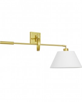 LAMPA ŚCIENNA KINKIET ZŁOTO SZCZOTKOWANE BIAŁY TURINA LUMINA DECO