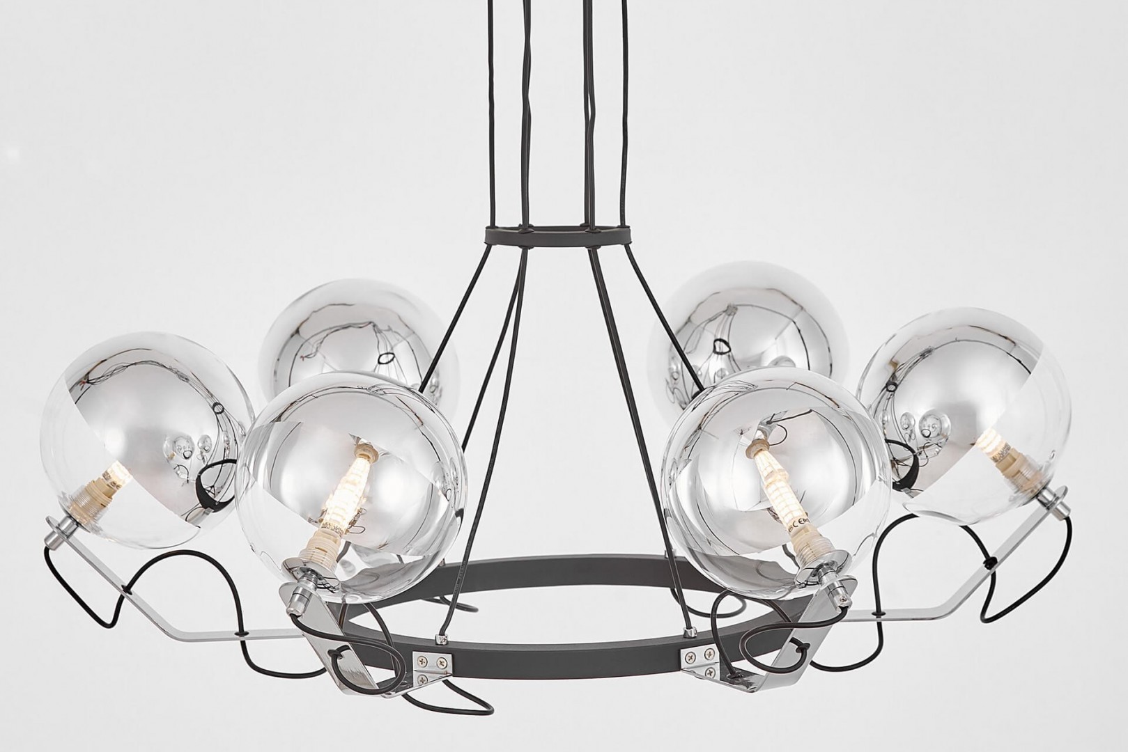 LAMPA WISZĄCA NOWOCZESNA CZARNA MARSEO W6 LUMINA DECO