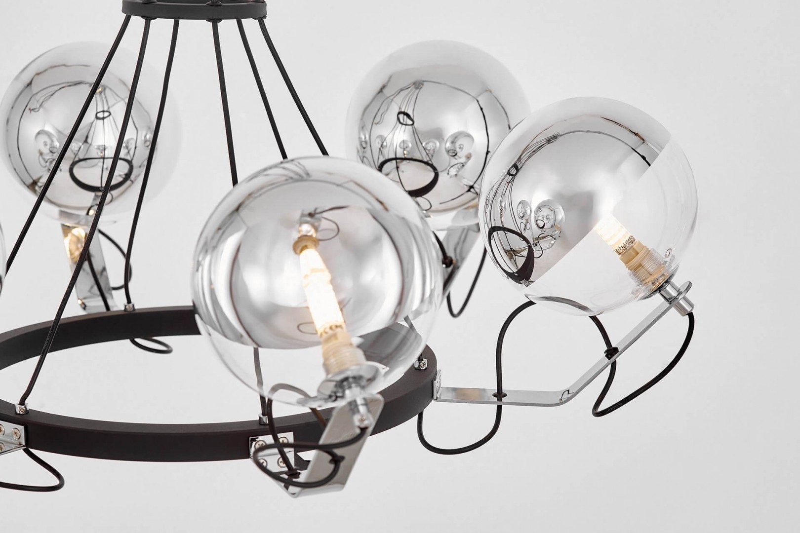 LAMPA WISZĄCA NOWOCZESNA CZARNA MARSEO W6 LUMINA DECO