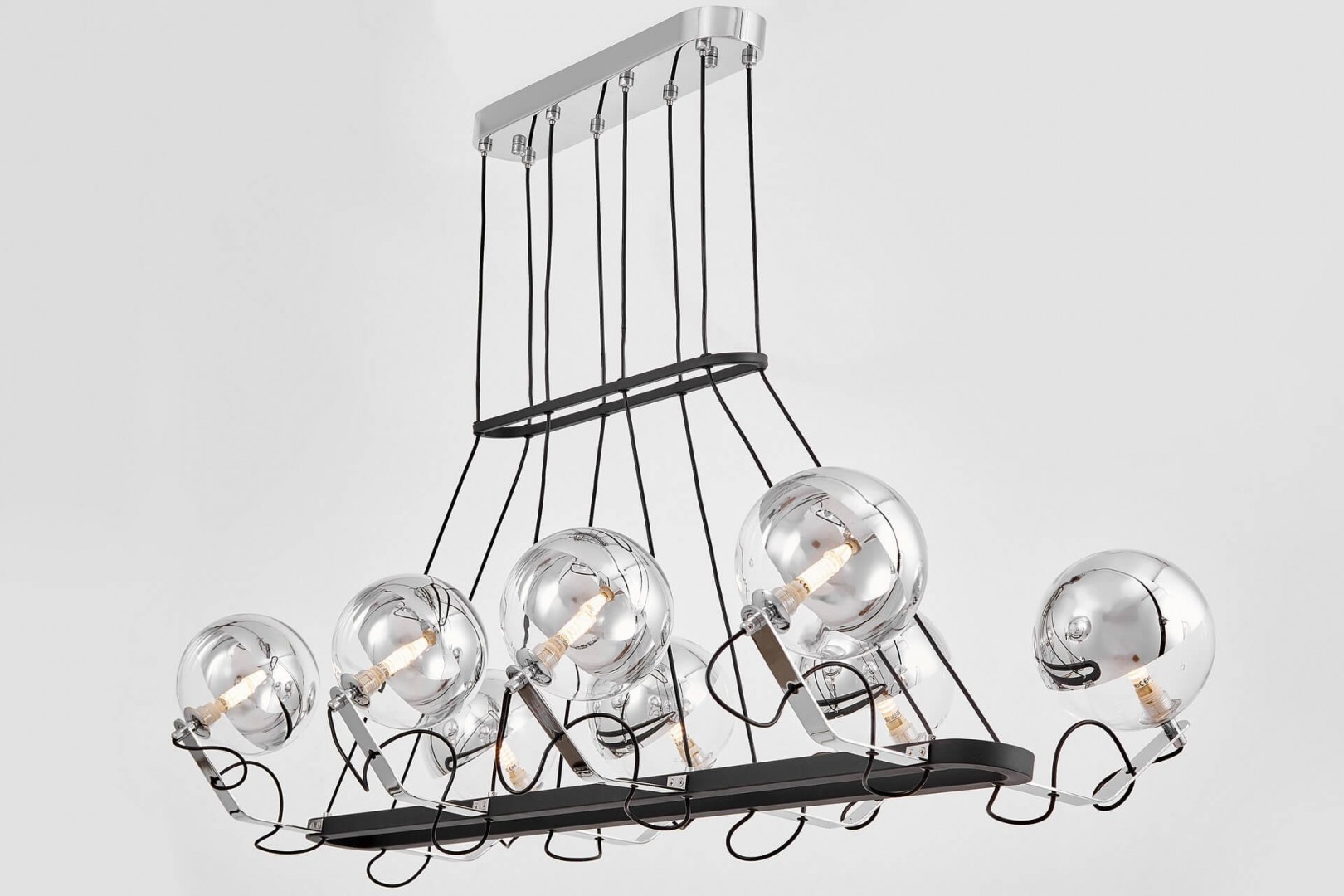 LAMPA WISZĄCA NOWOCZESNA CZARNA MARSEO PRO W8 LUMINA DECO