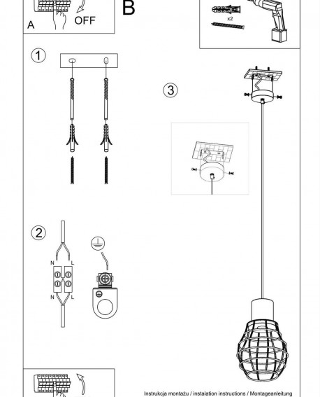 Lampa wisząca LUGO Sollux SL.0285